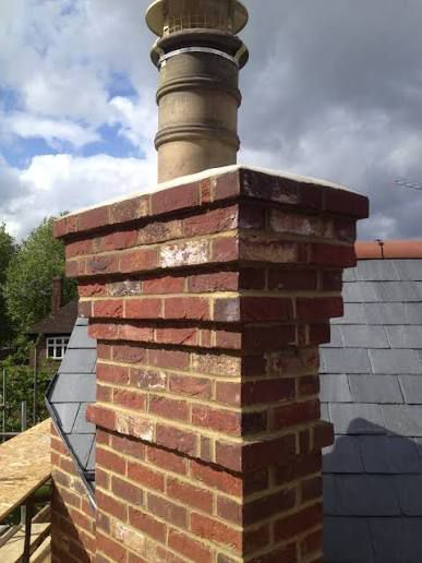 Chimney repair work on a Manchester property